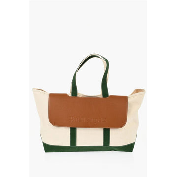 Palm Angels Canvas Tote Bag with Logoed Detail