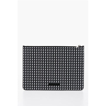 Neil Barrett All-Over Logo Leather Pouch