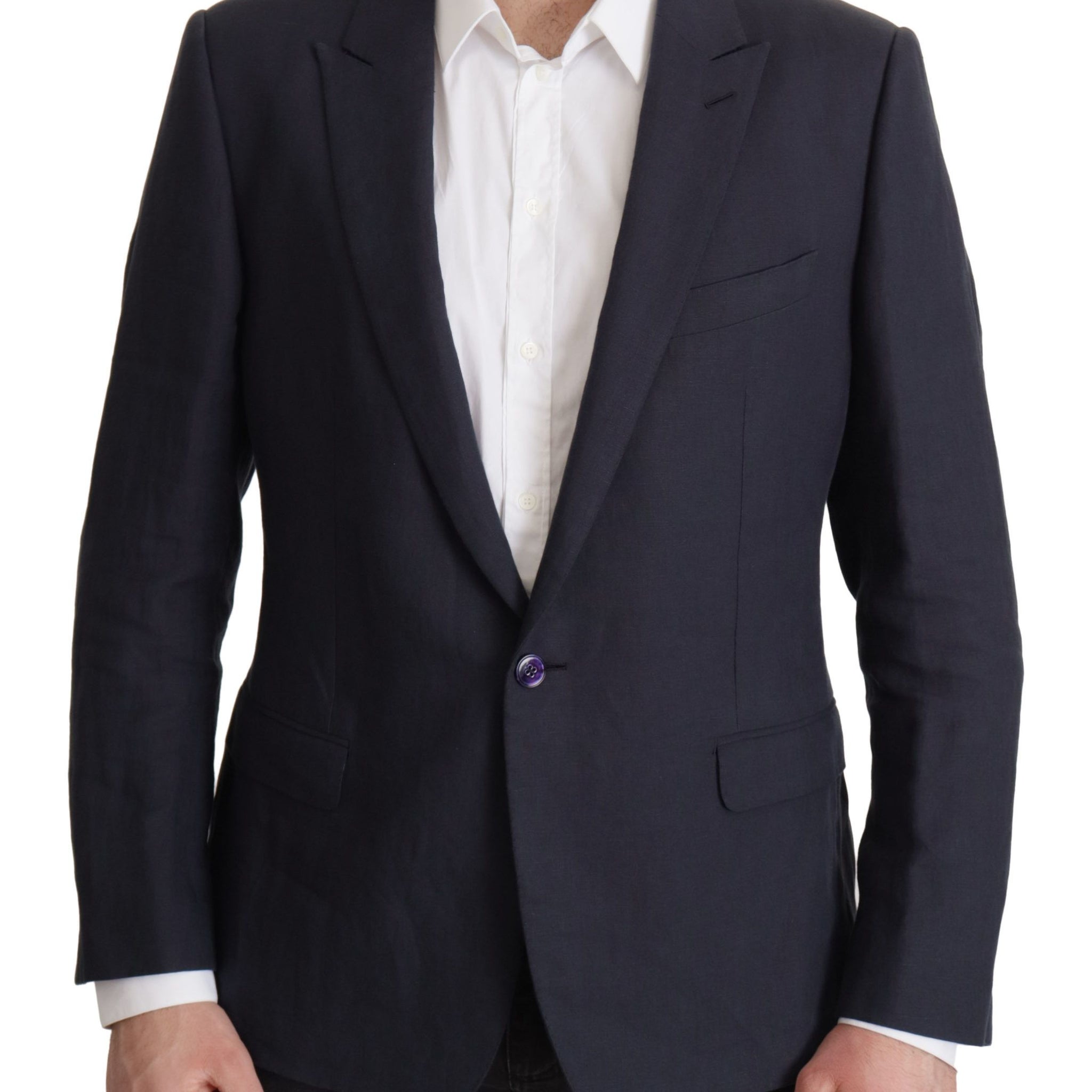 Dolce & Gabbana Dark Blue ALTA SARTORIA Jacket Coat Blazer