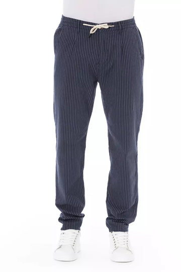 Baldinini Trend Blue Cotton Mens Chino Pants