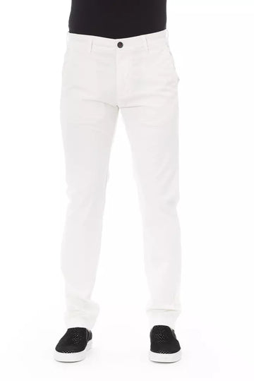 Baldinini Trend White Cotton Men Chino Pant