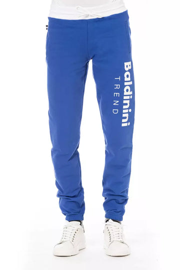 Baldinini Trend Blue Cotton Men Sport Pant