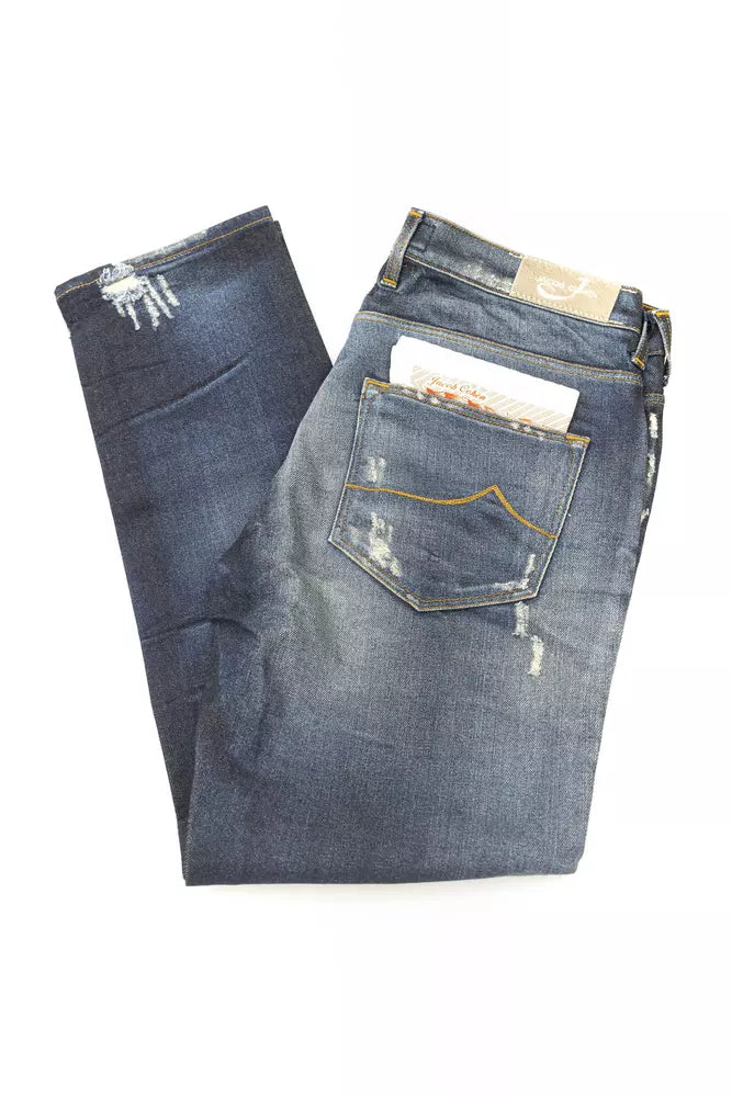 Jacob Cohen Blue Cotton Women's Jeans with Pony Skin Label