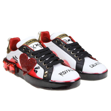 Dolce & Gabbana White Calfskin Women Sneaker