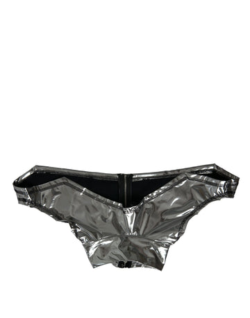 Dolce & Gabbana Silver Polyester Stretch Top