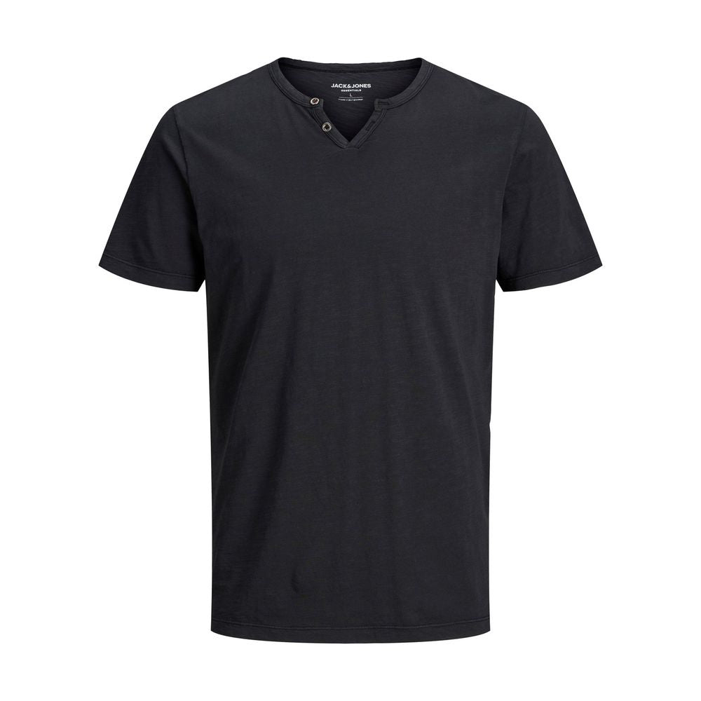 Jack Jones Black Cotton T-Shirt