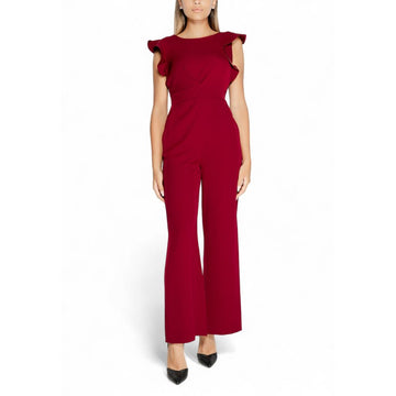 Rinascimento Bordeaux Polyester Jumpsuit