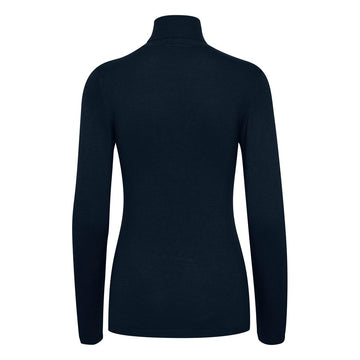 ICHI Blue Viscose Turtleneck