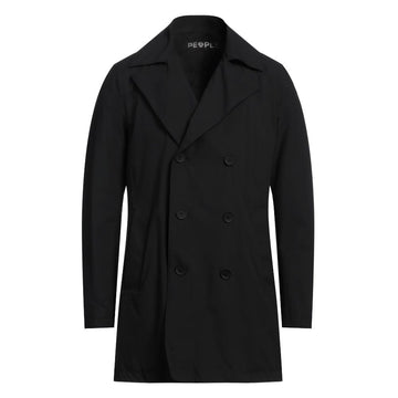 People Of Shibuya Black Recycled Polyester Men Trench Coat