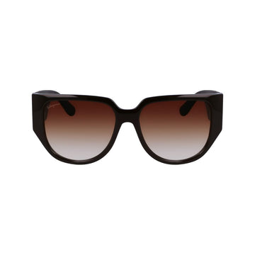 Ferragamo Brown Bio Injected Sunglasses