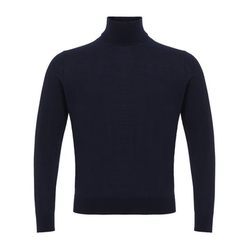 Colombo Blue Cashmere Turtleneck