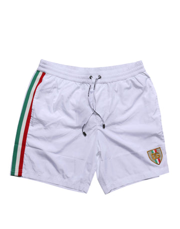 Dolce & Gabbana White Stripes Beachwear Shorts 2 Pc Swimwear