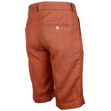 Made in Italy Brown Linen Short