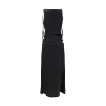 Ganni Satin Long Dress