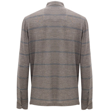 Corneliani Bicolor Wool Polo Shirt