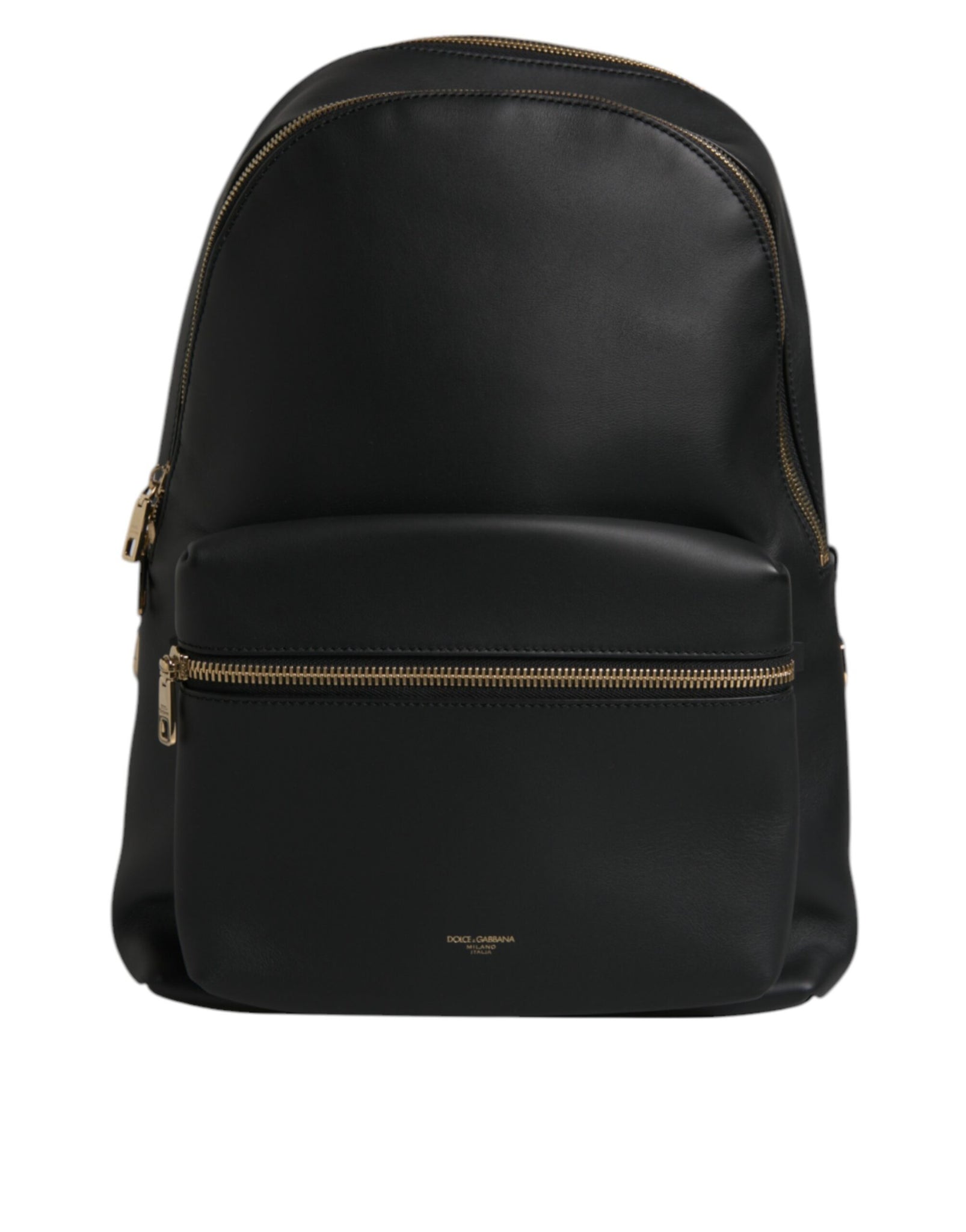 Dolce & Gabbana Black DG Leather Logo Print Travel Back Pack Bag