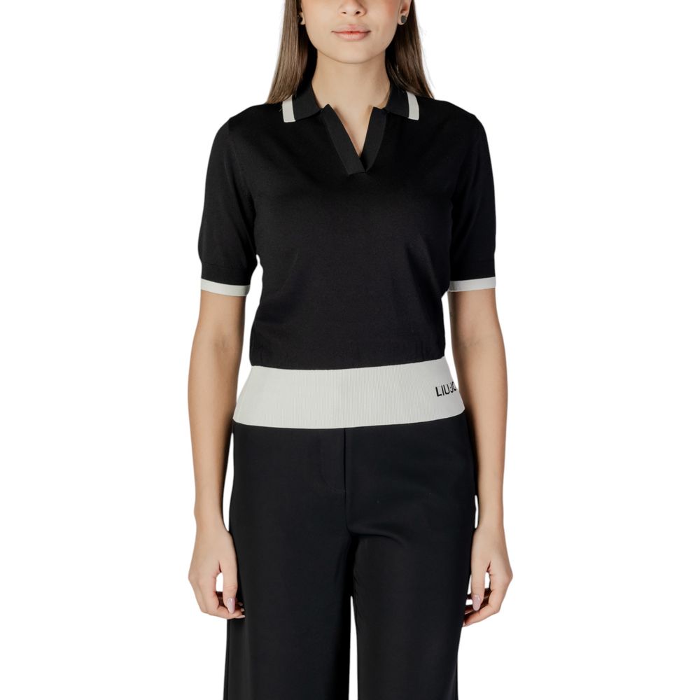 Liu Jo Black And White Viscose Tops & T-Shirt