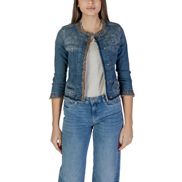Liu Jo Light Blue Cotton Jackets & Coat