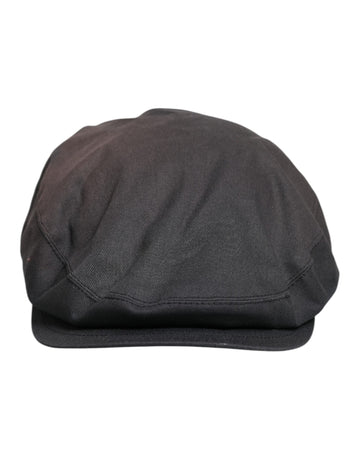 Dolce & Gabbana Black Cotton Newsboy Capello Cabbie Hat