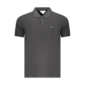 Calvin Klein Black Cotton Men Polo Shirt