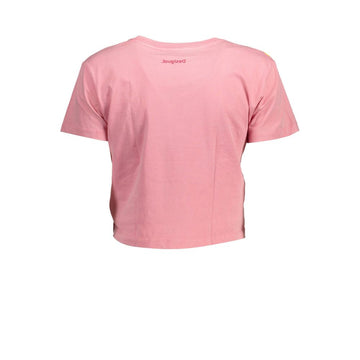 Desigual Pink Cotton Women T-Shirt