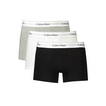 Calvin Klein Gray Cotton Men Boxer