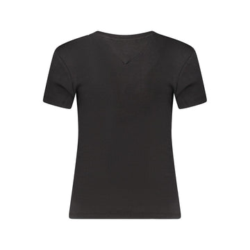 Tommy Hilfiger Black Cotton Tops & T-Shirt