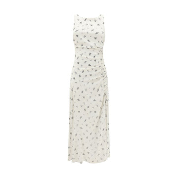 Ganni Satin floral long Dress