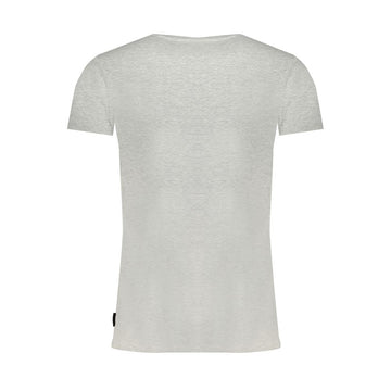 Gaudi Gray Cotton Men T-Shirt