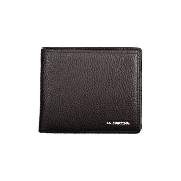 La Martina Brown Leather Men Wallet