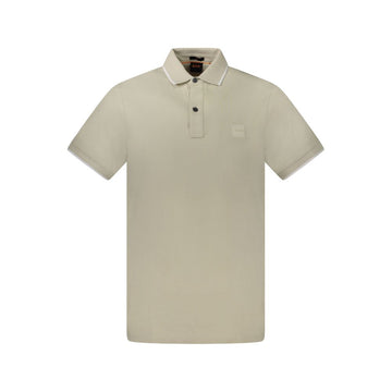 Hugo Boss Beige Cotton Men Polo Shirt