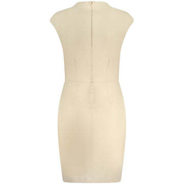 Guess Jeans Beige Viscose Women Dress