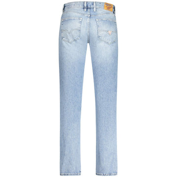 Guess Jeans Light Blue Recycled Cotton Men Jeans