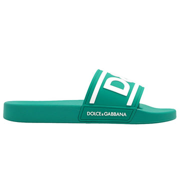 Dolce & Gabbana Green Cotton Sandal