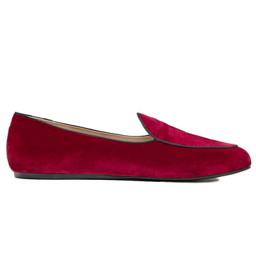 Charles Philip Red Velvet Loafer