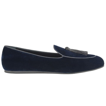 Charles Philip Blue Velvet Loafer
