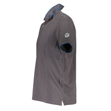 North Sails Gray Cotton Polo Shirt