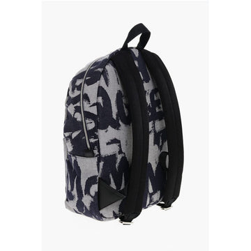 Alexander McQueen Jacquard Denim METROPOLITAN Backpack with Monogram Motif