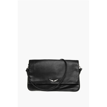 Zadig & Voltaire Leather ROCK ETERNAL Clutch with Outer Pocket