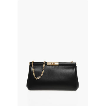 Dolce & Gabbana Leather Clutch with Removable Shoulder Chain
