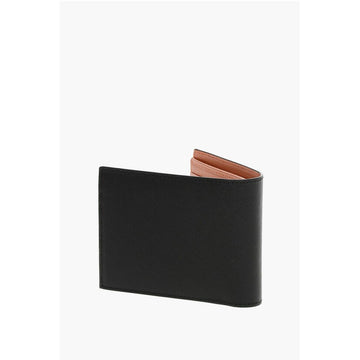 Dsquared² Saffiano Leather D2 STATEMENT Wallet with Silver-Tone Detail
