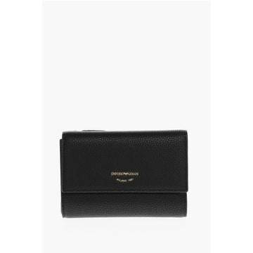 Armani EMPORIO Textured Faux Leather Bi-Fold Wallet