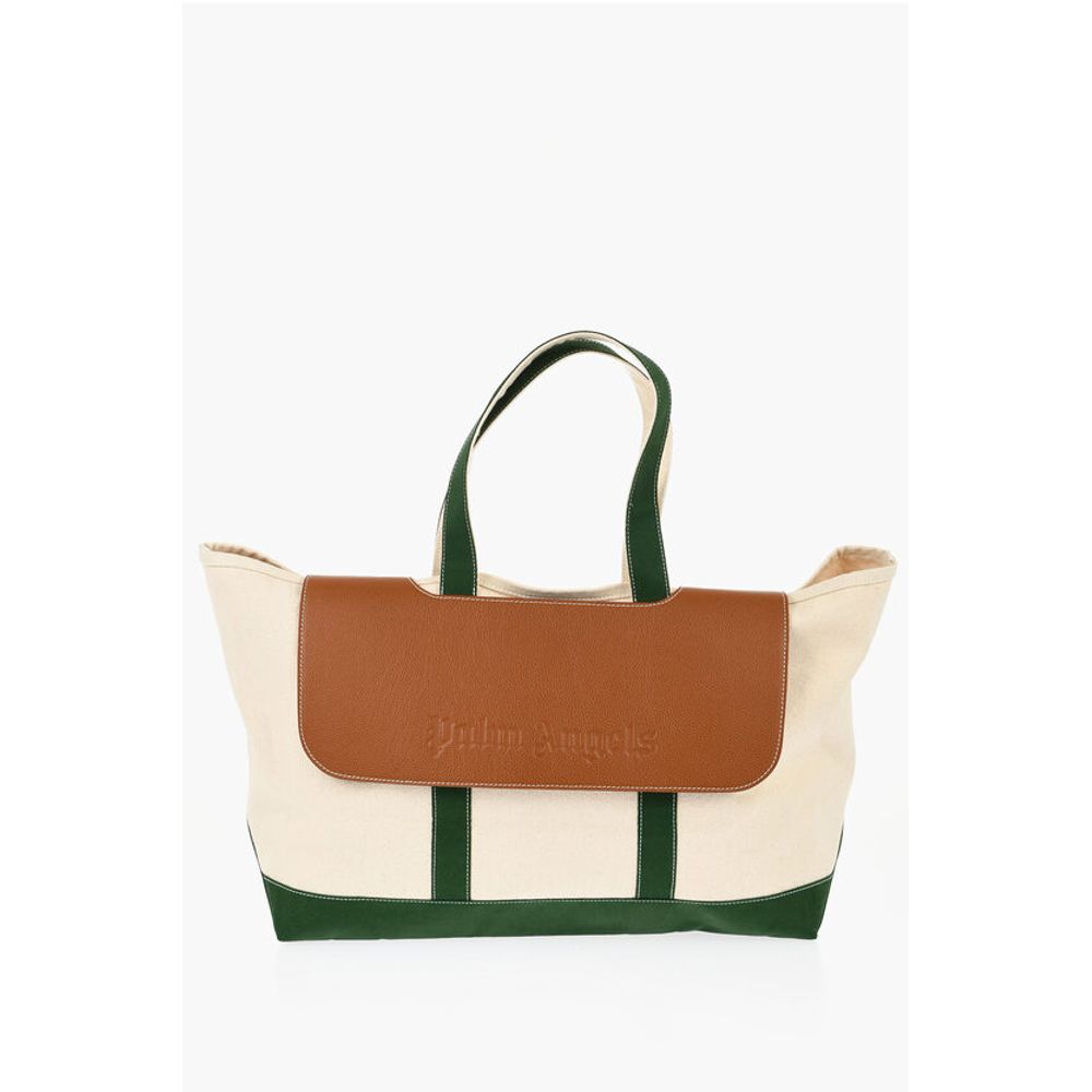 Palm Angels Canvas Tote Bag with Logoed Detail