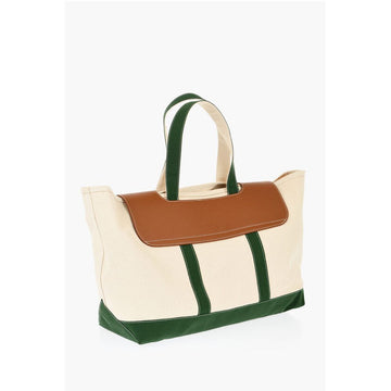 Palm Angels Canvas Tote Bag with Logoed Detail