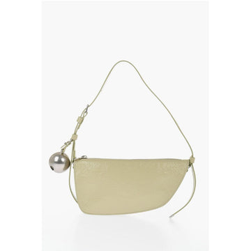 Burberry Patent Leather SHIELD SLING Shoulder Bag with Silver-Tone Ch
