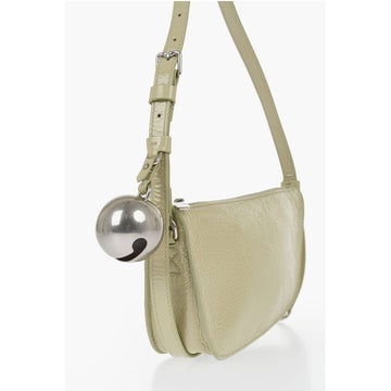 Burberry Patent Leather SHIELD SLING Shoulder Bag with Silver-Tone Ch