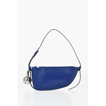 Burberry Leather SHIELD SLING Shoulder Bag with Silver-Tone Charm