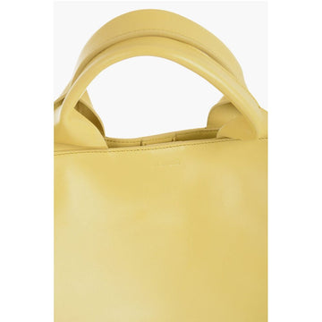 Jil Sander Leather Tote Bag with Removable Shoulder Strap