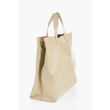 Jil Sander Leather TAPE Shopping Bag with Adjustable Shoulder Strap