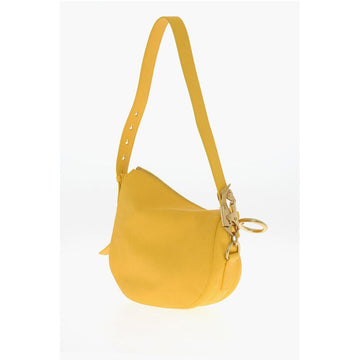 Burberry Textured Leather SM KNIGHT Shoulder Bag with Metal Details